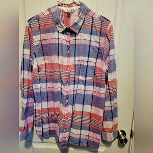 OLD NAVY SPRING PLAID BUTTON DOWN SHIRT